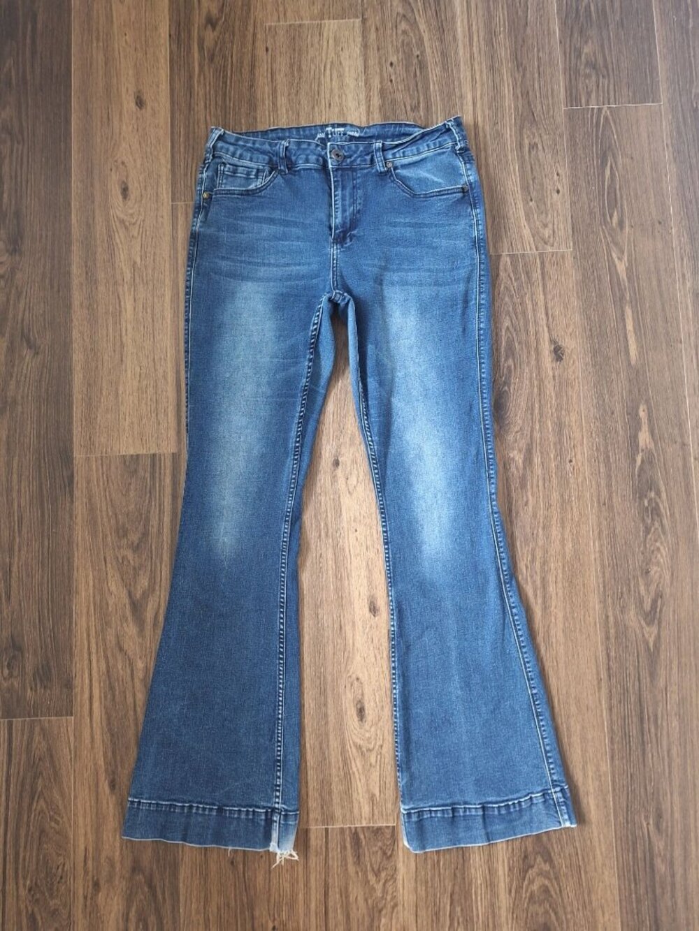 💙 Just Tuff Jeans Bootcut Flare Stretch Denim Blue Jeans Waist 30/31 Stretch We